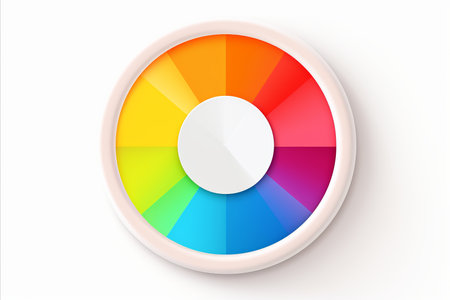 Color Palette with Varied Sectors in Circular Design for Graphics and Artistic Projectsの素材