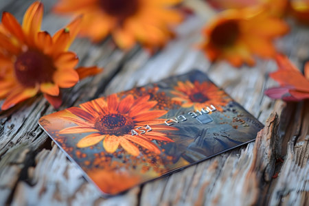 Explore this captivating image displaying a customizable and stylishly designed credit card, ideal for visualizing your dreams and working towards your financial goals.の素材