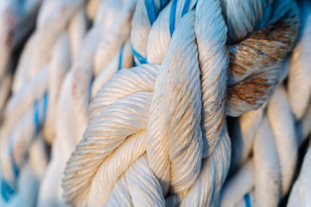 texture of a modern polypropylene synthetic cable