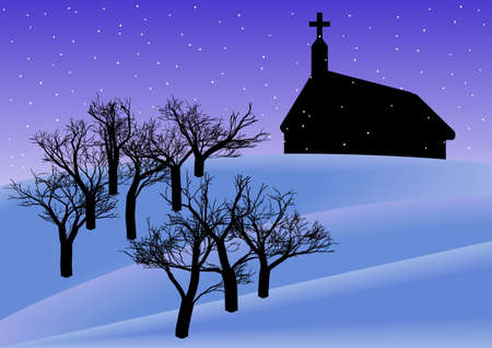 Christmas Evening Backgroundのイラスト素材