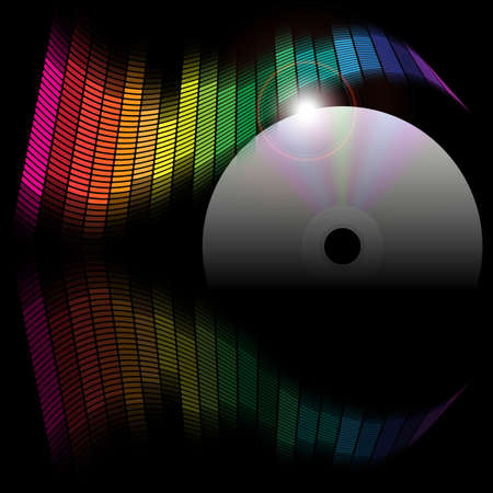 Multicolor Equalizer and CD のイラスト素材
