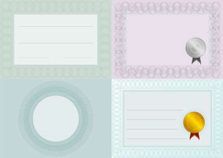 Set of Blank Certificate Backgroundsのイラスト素材
