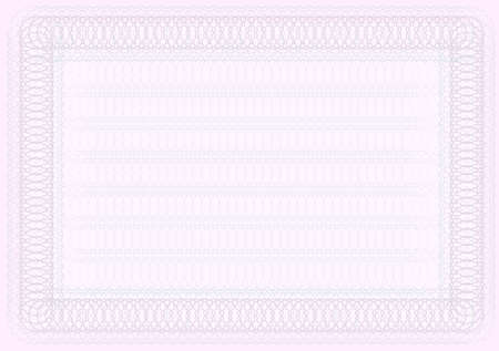 Blank Certificate Template in Shades of Pinkのイラスト素材