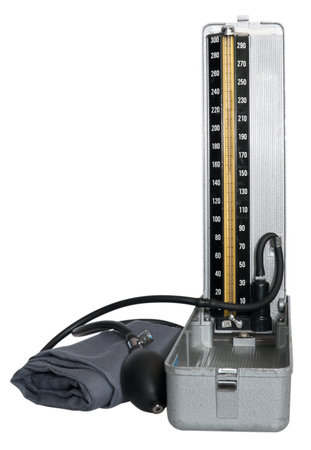 Retro Tonometer Isolated on White 