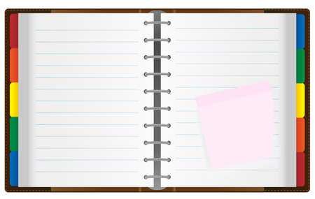 Illustration of Notebook / Organizer Isolated on Whiteのイラスト素材