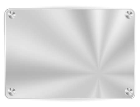 Brush Metal Blank Frame on White Background のイラスト素材