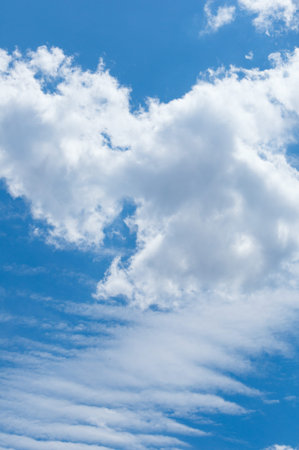 Summer blue sky with clouds