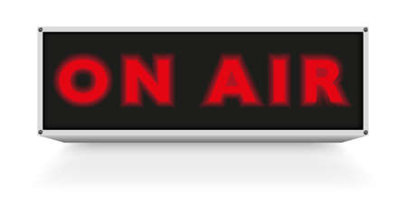 On Air Sign on White Backgroundのイラスト素材