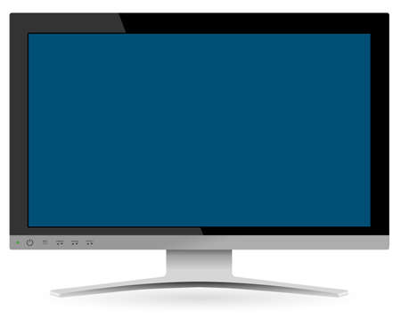 Illustration of LCD Television   Monitor - on White Backgroundのイラスト素材