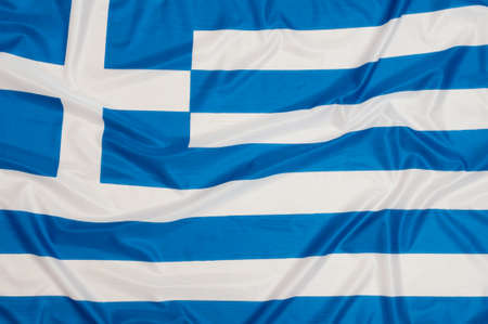 Close up of Greek Flagの写真素材