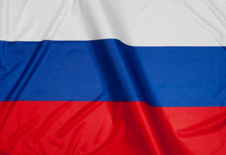 Close up of flag of Russiaの写真素材