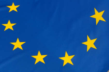 Close up of flag of European Unionの写真素材