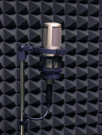 Microphone in Recording Studio Sound Recording Production Equipmentの写真素材