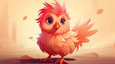 Cute cartoon bird.の素材