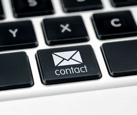 keyboard layout with contact  の写真素材