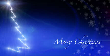 Sparkly christmas tree background with textの写真素材