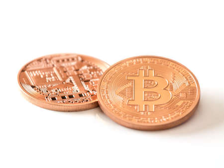 lots of bitcoins - bit coin BTC the new virtual moneyの写真素材