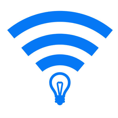 Li-Fi icon design. Li-Fi zone sign. isolated on white black background.の写真素材