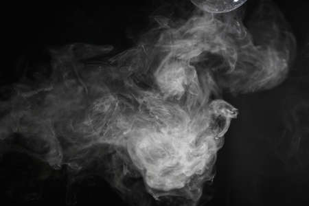 Smoke on black backgroundの写真素材