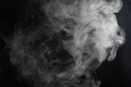 Smoke on black backgroundの写真素材