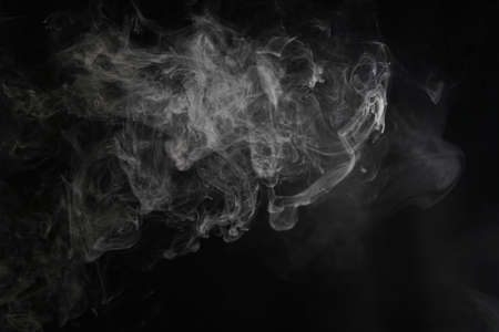 Smoke on black backgroundの写真素材