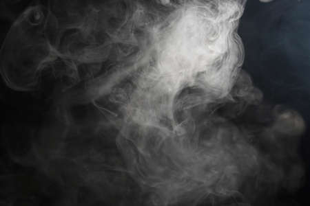 Smoke on black backgroundの写真素材