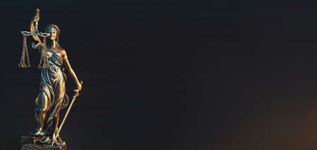 The Statue of Justice - lady justice or Iustitia / Justitia the Roman goddess of Justiceの写真素材