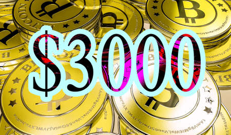 lots of bitcoins - bit coin BTC the new virtual moneyのeditorial素材