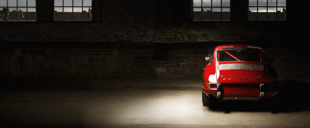 Aachen, Germany, June 14, 2013: Arranged Street shot of an historic Porsche 911.