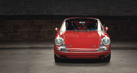 Aachen, Germany, June 14, 2013: Arranged Street shot of an historic Porsche 911.のeditorial素材