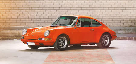 Aachen, Germany, June 14, 2013: Arranged Street shot of an historic Porsche 911.のeditorial素材