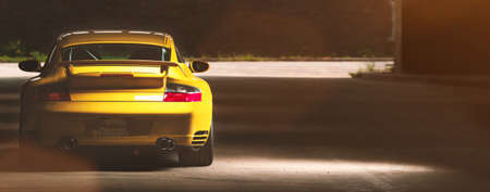 Aachen, Germany, June 14, 2013: Arranged Street shot of an historic Porsche 911.のeditorial素材
