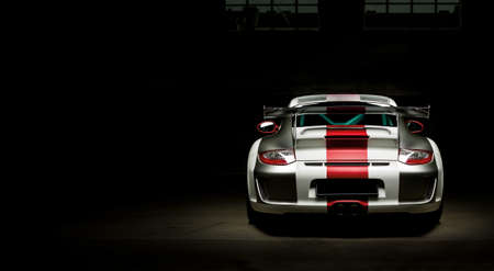 Aachen, Germany, June 14, 2013: Arranged Street shot of a Porsche 911 racing car, modell 997 gt3.のeditorial素材