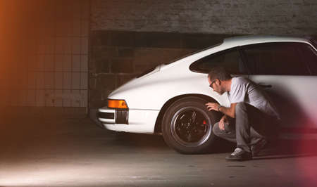 Aachen, Germany, June 14, 2013: Arranged Street shot of an historic Porsche 911.のeditorial素材
