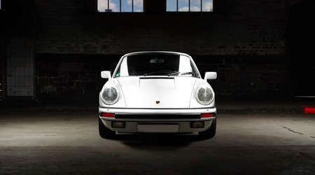 Aachen, Germany, June 14, 2013: Arranged Street shot of an historic Porsche 911.のeditorial素材