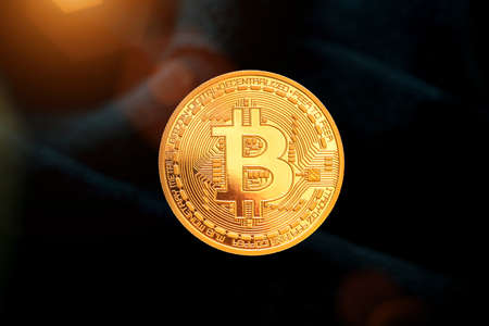Bitcoin - Bitcoin BTC the new crypto currencyの写真素材