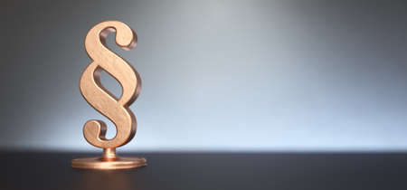 Symbol of Law and Justice - Paragraph / section sign - 3D Renderingの写真素材