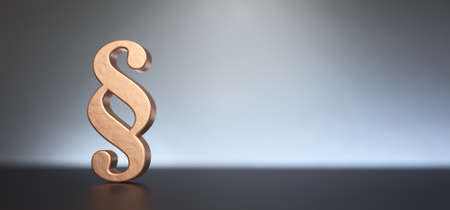 Symbol of Law and Justice - Paragraph / section sign - 3D Renderingの写真素材