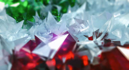 Abstract background with glass and crystals in ruby and gemstone designの写真素材