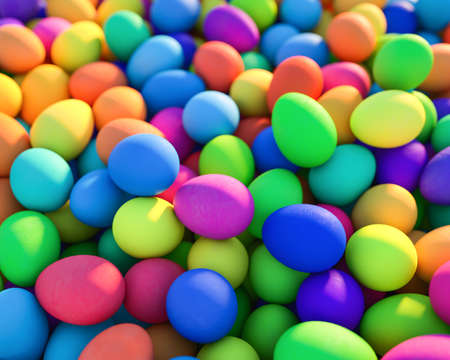 Group of different Colorful Easter eggs for background useの写真素材