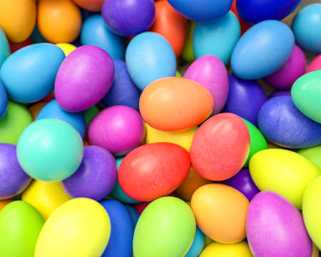 Group of different Colorful Easter eggs for background useの写真素材