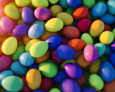 Group of different Colorful Easter eggs for background use