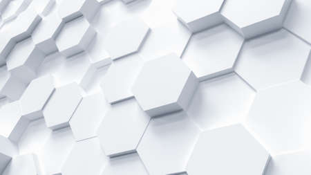 technology hexagon pattern backgroundの写真素材