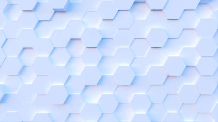 technology hexagon pattern backgroundの写真素材