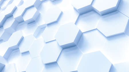 technology hexagon pattern backgroundの写真素材