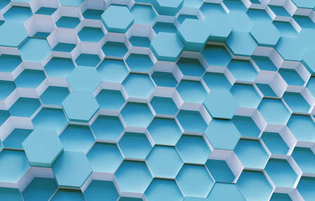technology hexagon pattern backgroundの写真素材