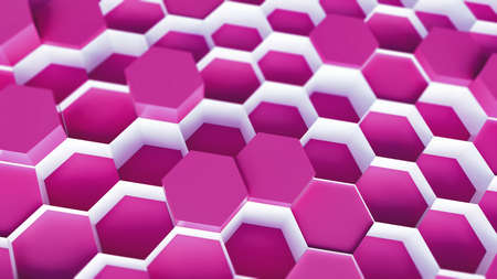 technology hexagon pattern background - 3d renderingの写真素材