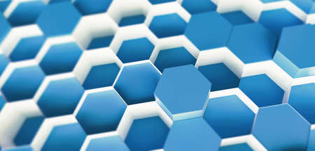technology hexagon pattern background - 3d renderingの写真素材