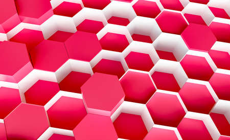 technology hexagon pattern background - 3d renderingの写真素材
