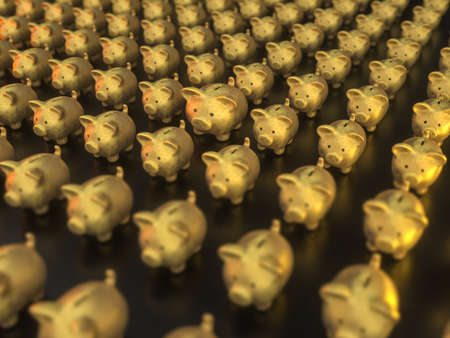 golden Piggy Bank save money investmentの写真素材